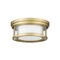 Z-Lite Willow 2 Light Flush Mount, Olde Brass & Inner White and Outer Clear 426F12-OBR - alternate 2